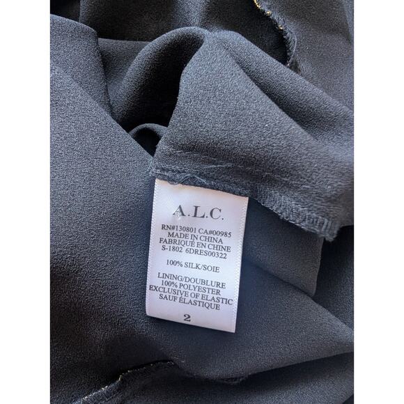 A.L.C. Amalia Tiered Floral Off the Shoulder Smocked Silk Maxi Dress Sz 2 #1C507 - Picture 10 of 11